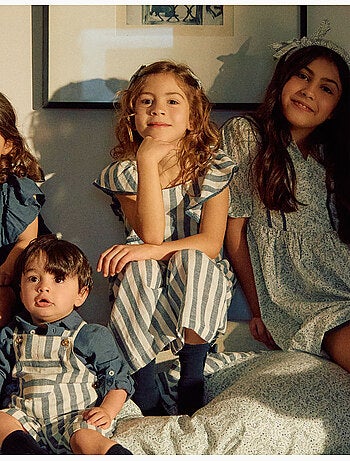 Combinaison en coton et lin à rayures You&Me