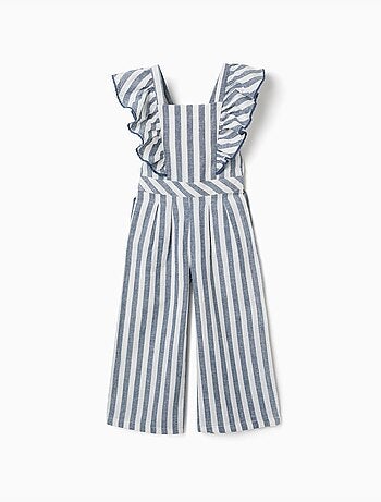 Combinaison en coton et lin à rayures You&Me