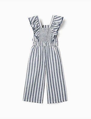 Combinaison en coton et lin à rayures You&Me