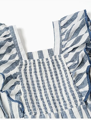 Combinaison en coton et lin à rayures You&Me