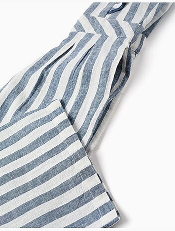 Combinaison en coton et lin à rayures You&Me