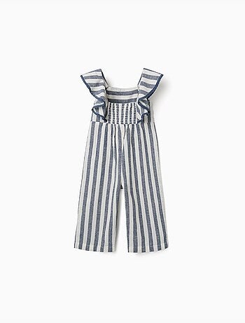 Combinaison en coton et lin à rayures You&Me