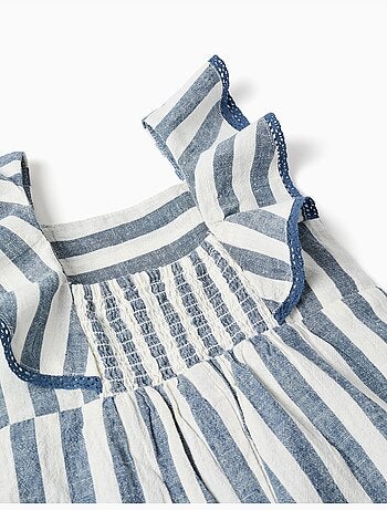 Combinaison en coton et lin à rayures You&Me