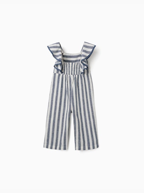 Combinaison en coton et lin à rayures You&Me - Kiabi
