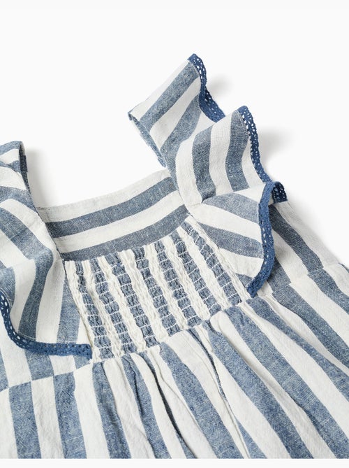 Combinaison en coton et lin à rayures You&Me - Kiabi