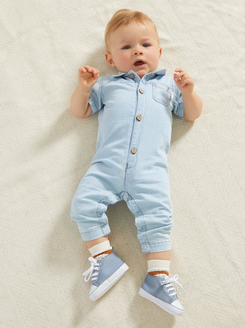 Combinaison en denim Bleach - Kiabi