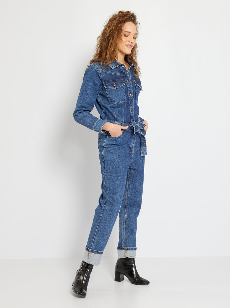 Combinaison en denim brut - Kiabi