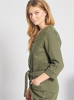 Combinaison en denim - Kiabi