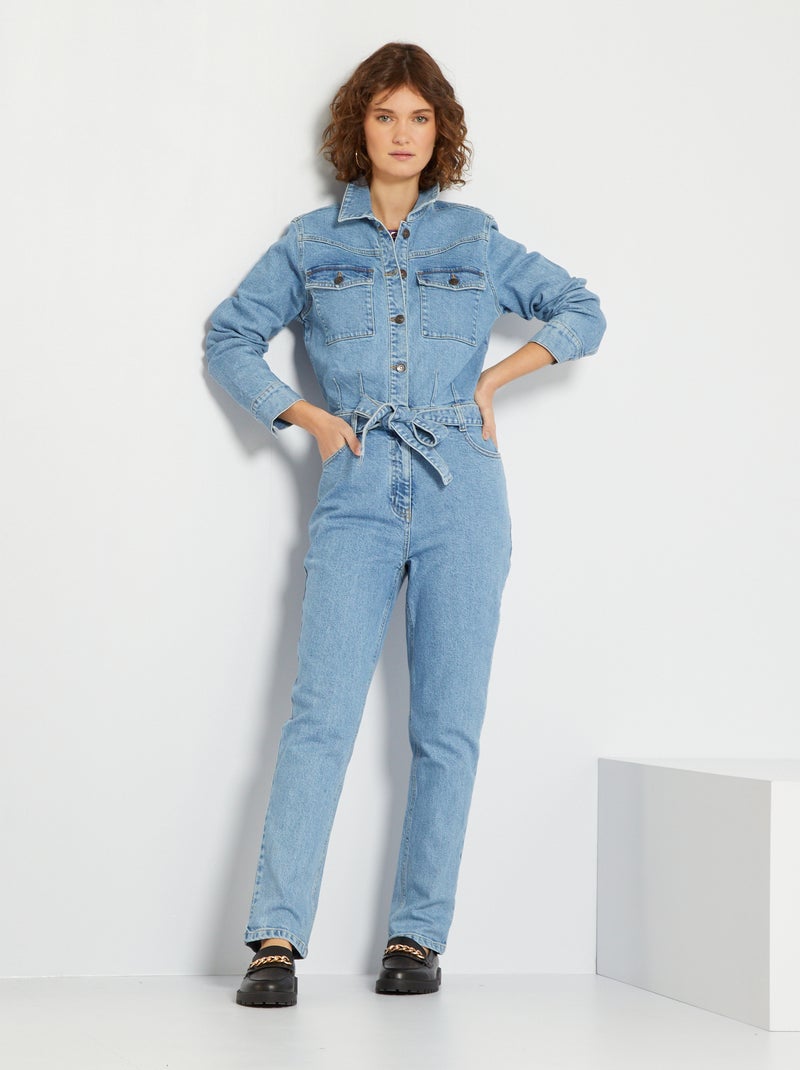 Combinaison en denim triple stone - Kiabi