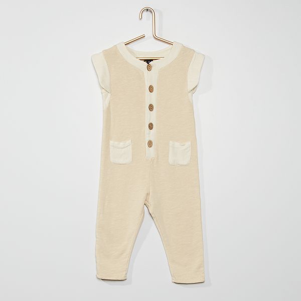 Combinaison En French Terry Bebe Fille Ecru Kiabi 12 00