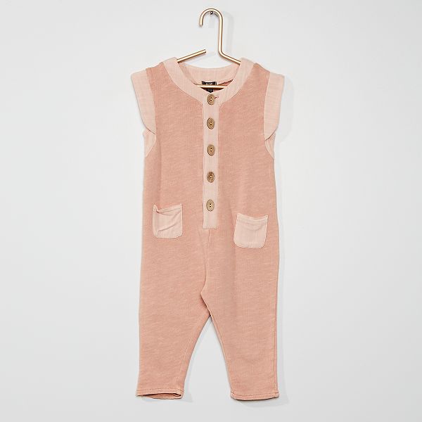 Combinaison En French Terry Bebe Fille Rose Kiabi 12 00