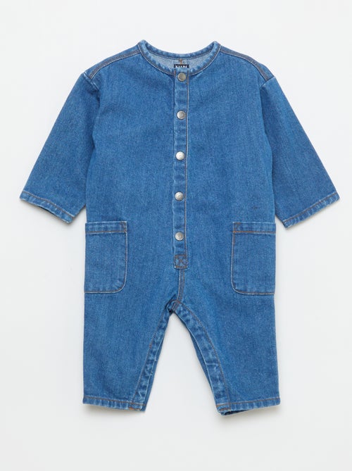 Combinaison en jean avec poches plaquées - Kiabi