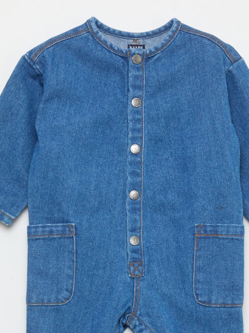 Combinaison en jean avec poches plaquées - Kiabi