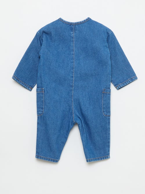 Combinaison en jean avec poches plaquées - Kiabi