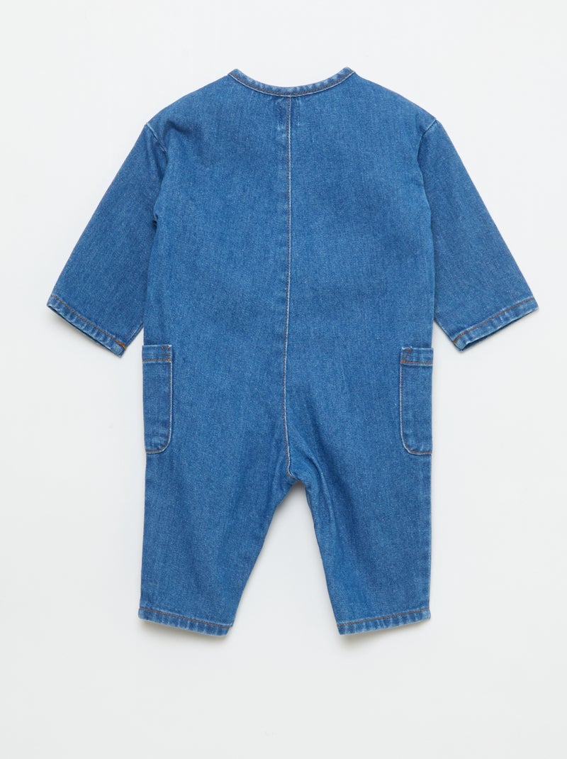 Combinaison en jean avec poches plaquées Bleu - Kiabi