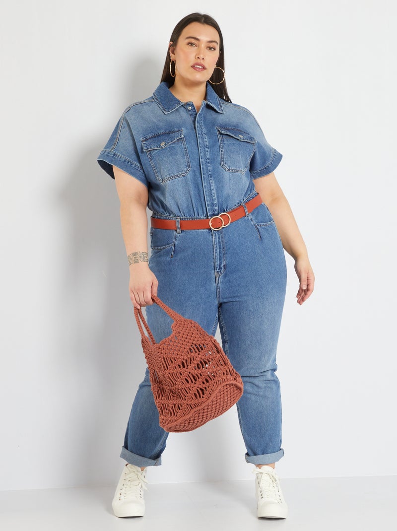 Combinaison en jean Bleu - Kiabi