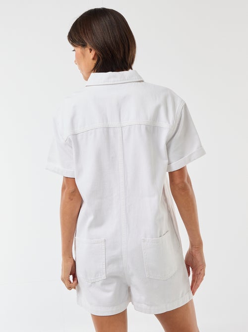 Combinaison en jean courte - Kiabi