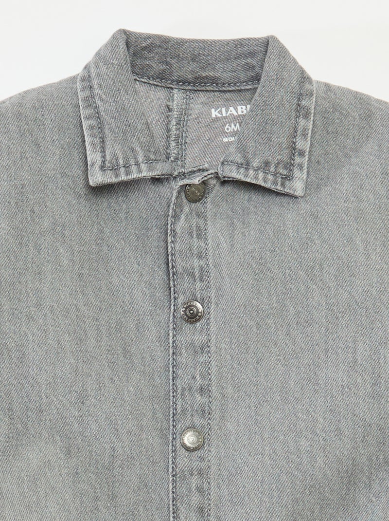 Combinaison en jean Gris - Kiabi
