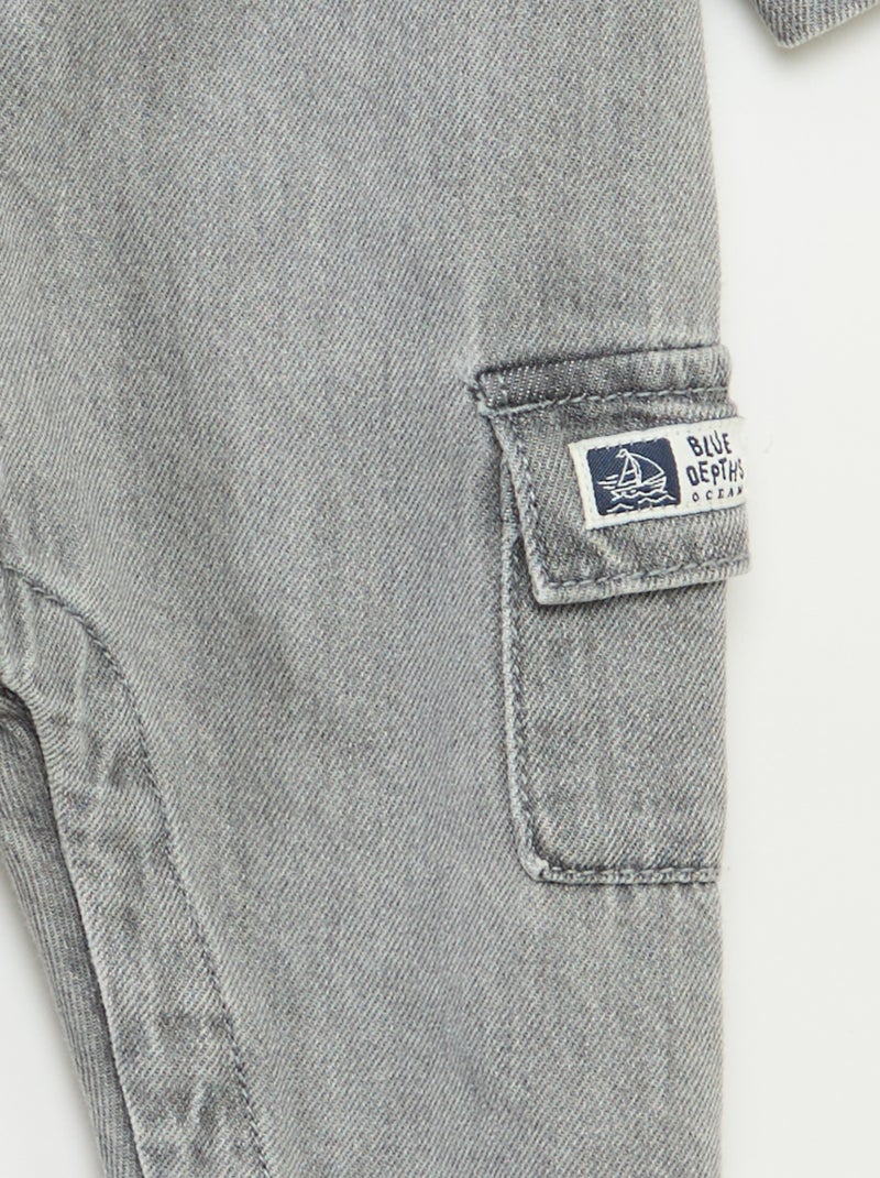 Combinaison en jean Gris - Kiabi