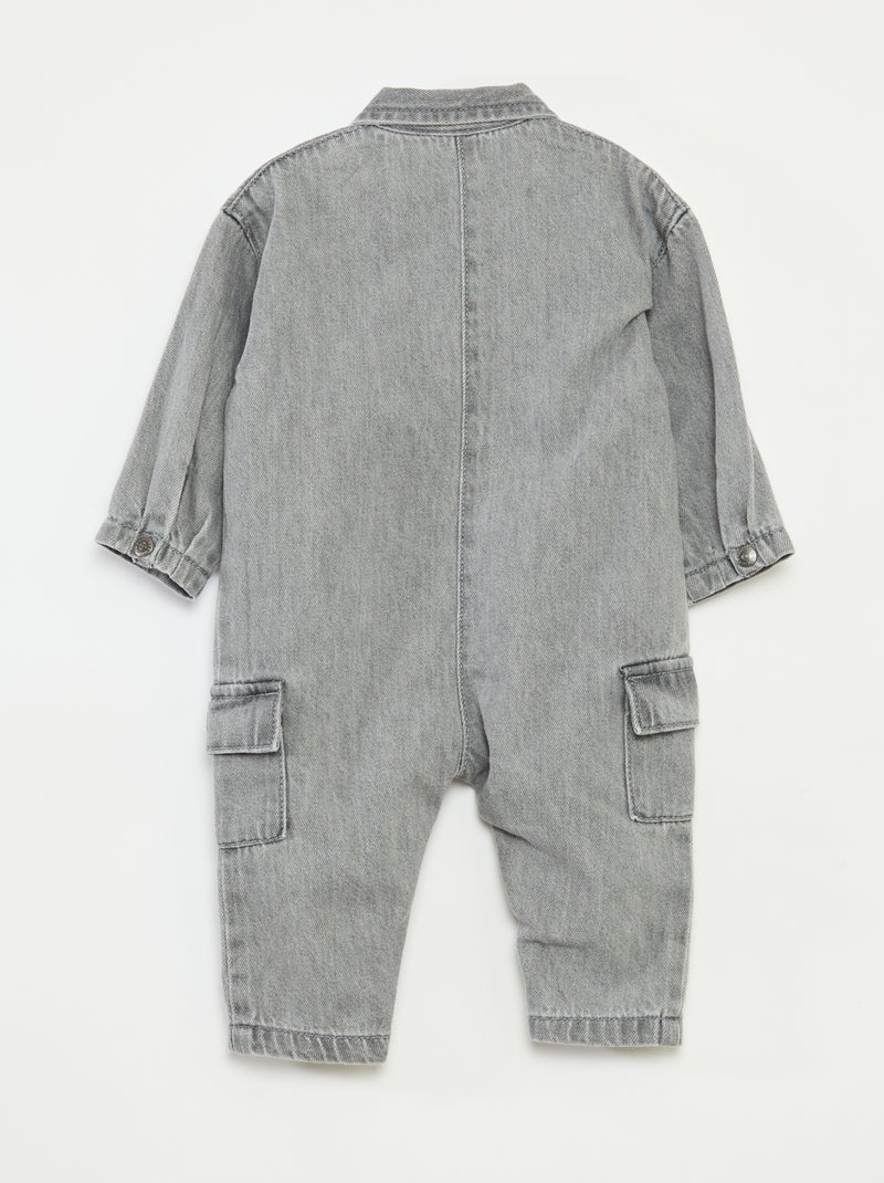 Combinaison en jean Gris - Kiabi