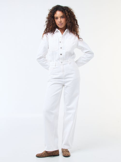 Combinaison en jean manches longues - Kiabi