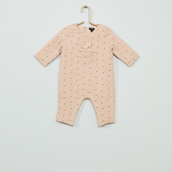 Combinaison En Lange Eco Concu Bebe Fille Rose Kiabi 3 90