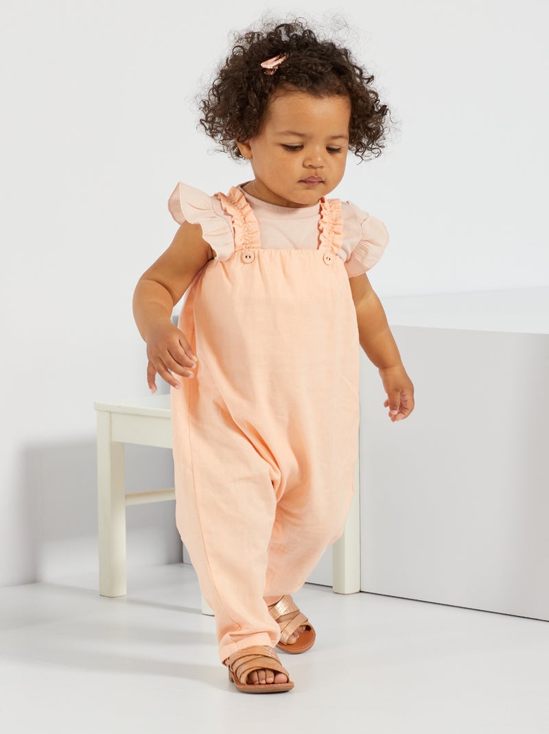 Combinaison en lin Orange clair - Kiabi