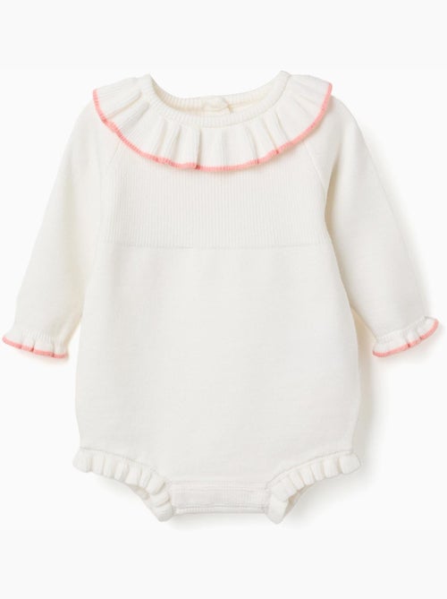 Combinaison en maille à bords volantés - Kiabi