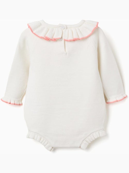 Combinaison en maille à bords volantés - Kiabi