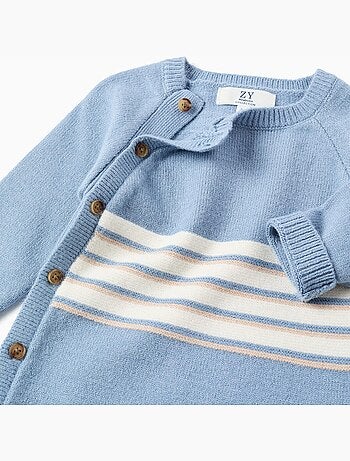 Combinaison en maille à rayures