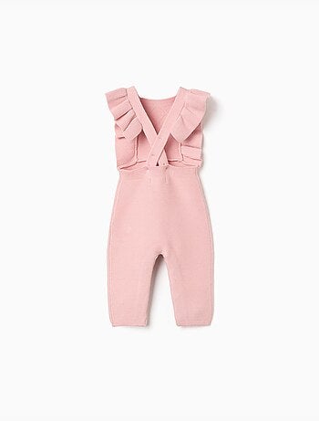 Combinaison en maille avec bretelles à volants