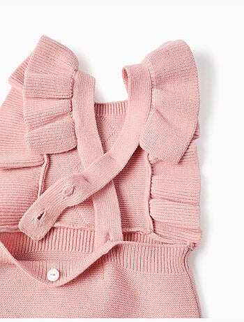 Combinaison en maille avec bretelles à volants