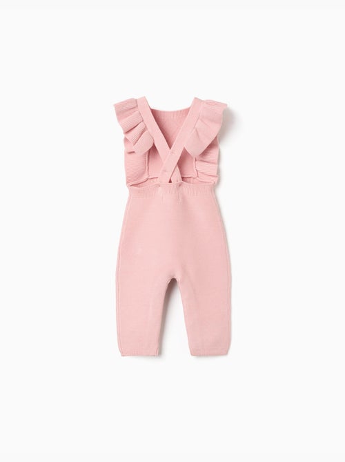 Combinaison en maille avec bretelles à volants - Kiabi