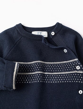 Combinaison en maille avec jacquard B&S