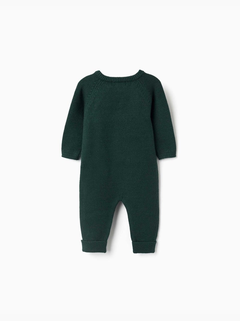 Combinaison en maille avec jacquard Vert foncé - Kiabi