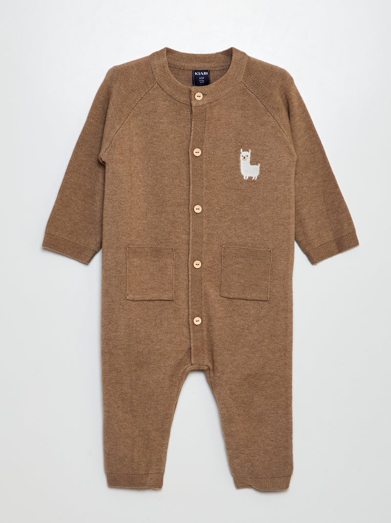 Combinaison en maille Marron - Kiabi