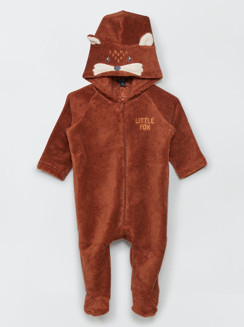 Combinaison en maille polaire Marron - Kiabi