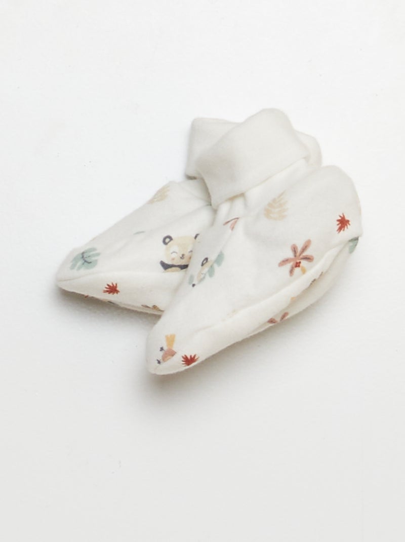 Combinaison en molleton + chausson Blanc - Kiabi