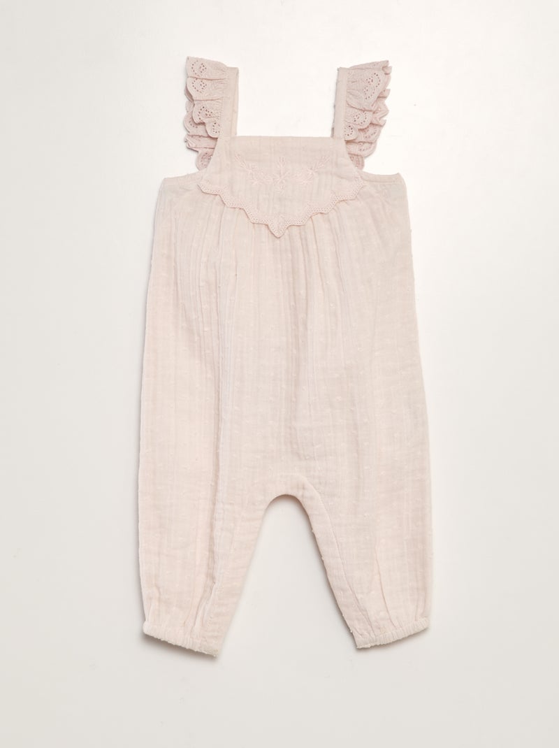 Combinaison en plumetis Rose - Kiabi