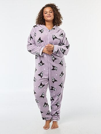 Combinaison en polaire à capuche 'Hello Kitty' 'Kuromi'