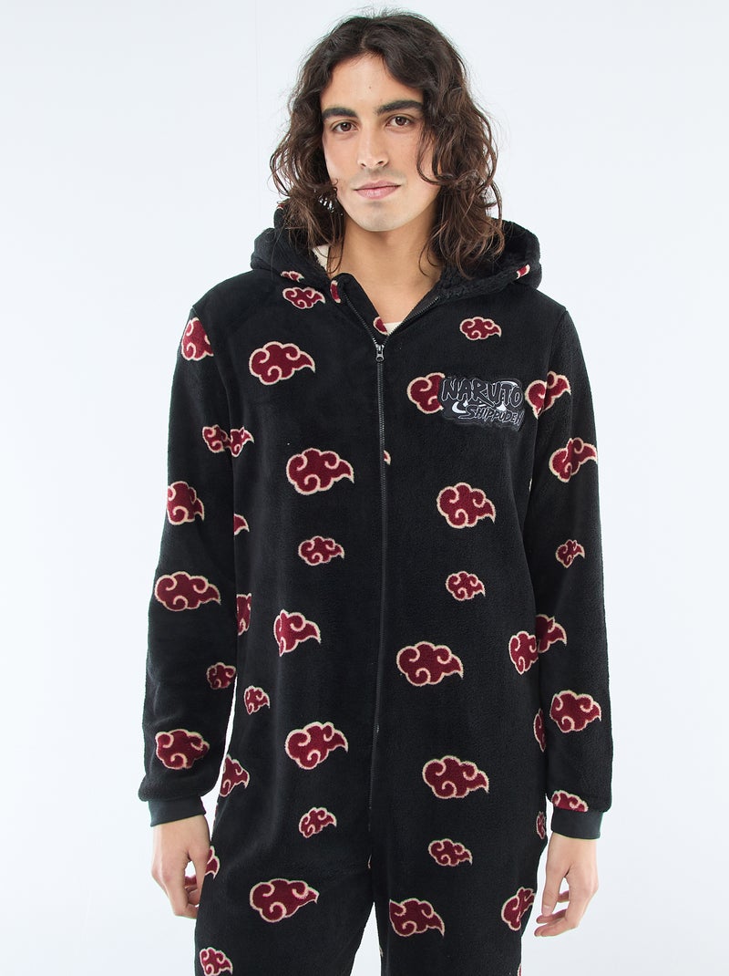 Combinaison en polaire à capuche 'Naruto' Noir - Kiabi