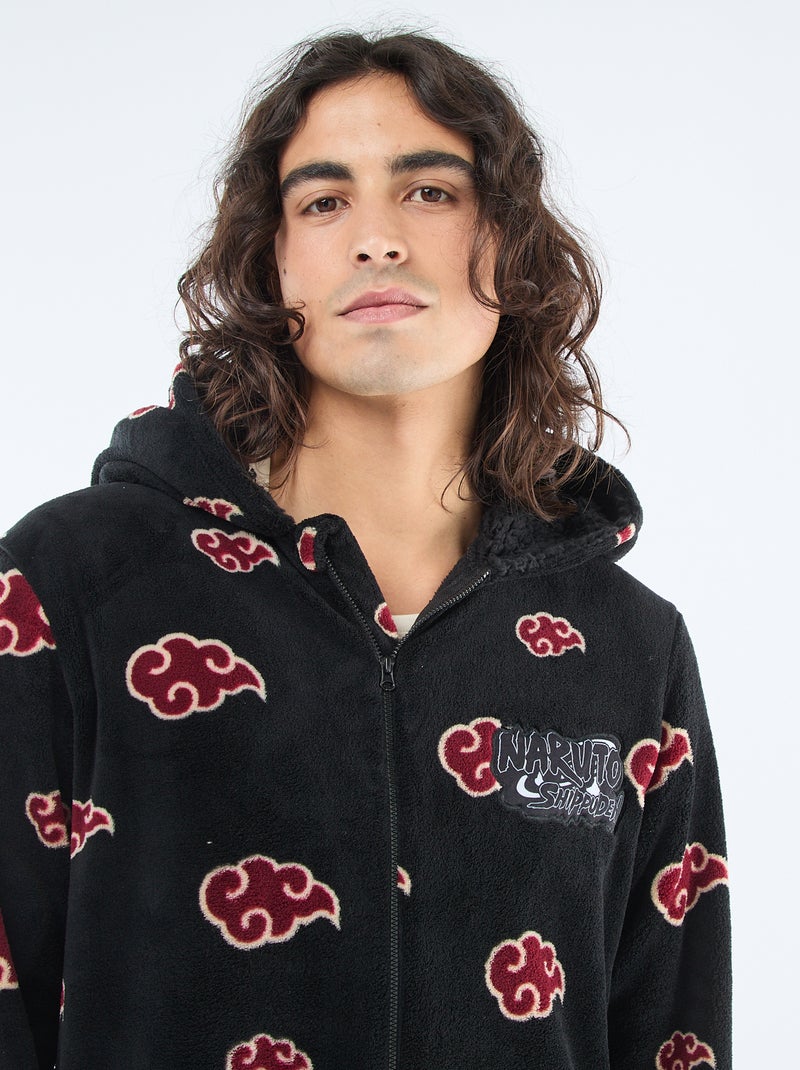 Combinaison en polaire à capuche 'Naruto' Noir - Kiabi