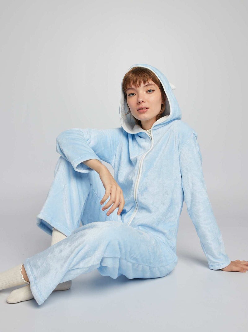 Combinaison en polaire Bleu - Kiabi