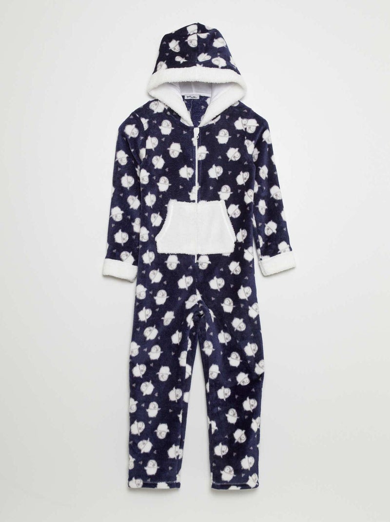 Combinaison en polaire Bleu - Kiabi