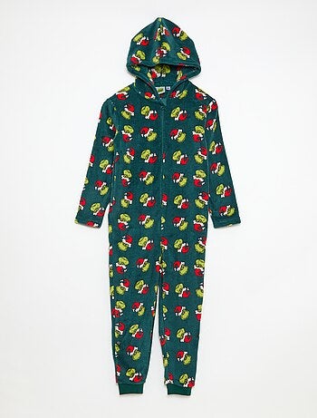 Combinaison en polaire 'Noël' à capuche