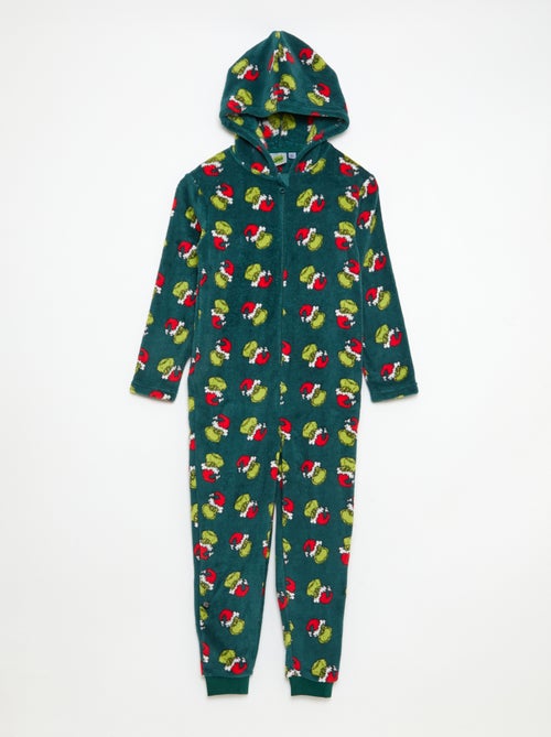 Combinaison en polaire 'Noël' à capuche - Kiabi