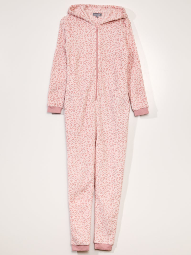 Combinaison en polaire Rose - Kiabi
