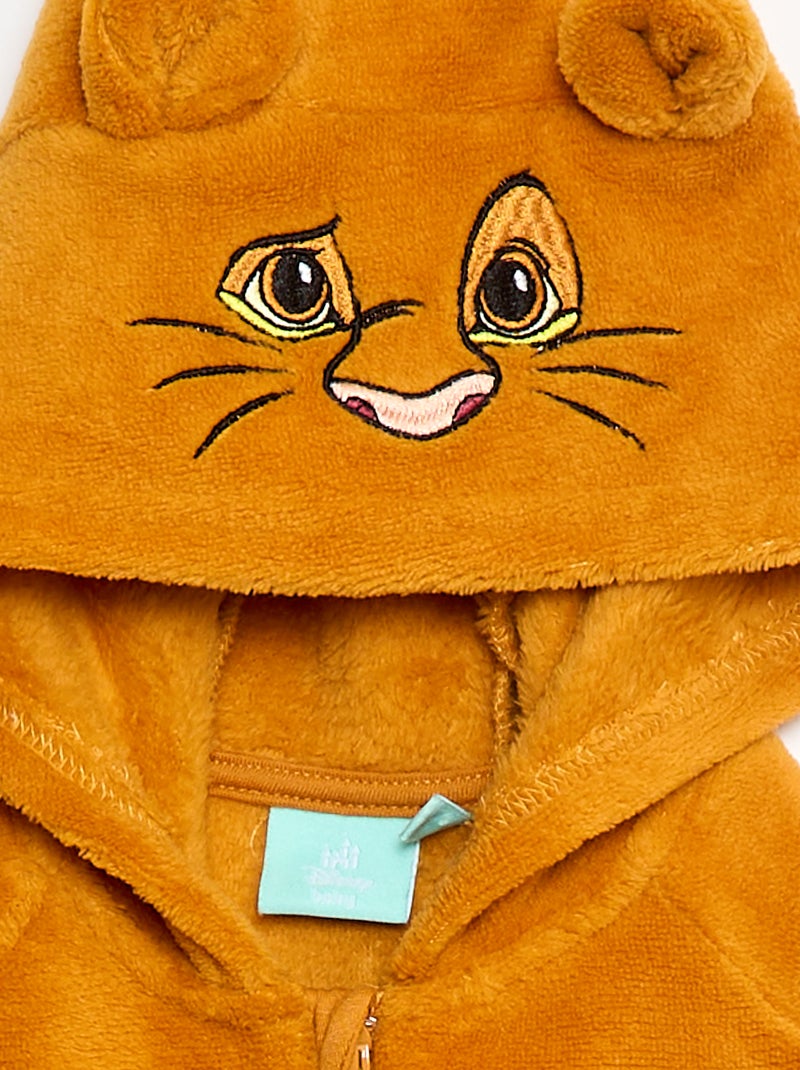 Combinaison en polaire 'Simba' 'Disney' avec pieds Beige - Kiabi