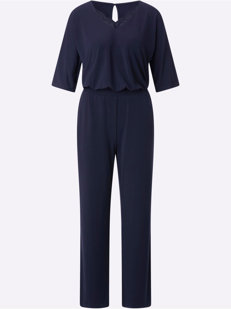 Combinaison En Polyester Recyclé - Taille Standard - Witt Bleu marine - Kiabi