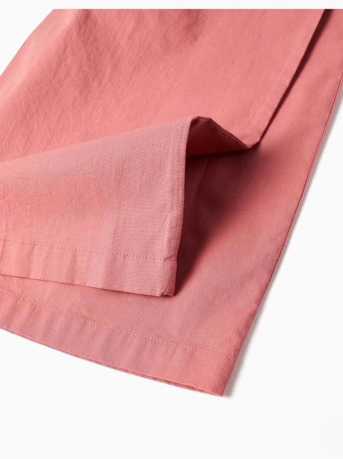 Combinaison en popeline à volants et broderie anglaise - Kiabi